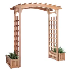 Garden Arbor - 6-Ft Handcrafted Wooden Trellis For Climbing Plants Outdoor