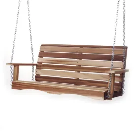 Premium Porch Swing - 4-Ft - Handcrafted Western Red Cedar