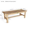 CAMBRIDGE 48″ BACKLESS BENCH