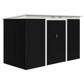 9' x 4.5' x 5.5' Outdoor Rust-Resistant Metal Garden, Vented Storage Shed with Spacious Layout & Durable Construction for Garden, Gray