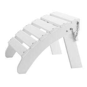 Adirondack Ottoman, 17.7L x 19.7W x 13.8H Inch HDPE Plastic Folding Adirondack Ottoman, Weather-Resistant Foot Rest for Adirondack Chair