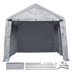 Compact Outdoor Shelter, 7x12x7.36 ft Durable Season-Long Storage Canopy