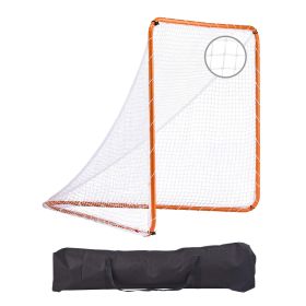 Lacrosse Goal, 6' x 6' Lacrosse Net, Steel Frame Backyard Lacrosse Training Equipment, Portable Lacrosse Goal with Carry Bag, Quick & Easy Setup