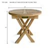 BAHAMA 20″ MINI SIDE ROUND FOLDING TABLE