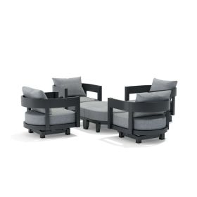 Coronado Aluminum Deep Seating Set (Option: SET-174 6-pc)