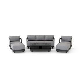 Granada Aluminum Deep Seating (Option: SET-903-AL 6-pc)