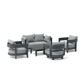 Coronado Aluminum Deep Seating Set (Option: SET-173 5-pc)