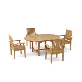 Bahama Brianna Extension Dining Set (Option: 5-Pieces)