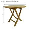Bahama Round Bistro Folding Table