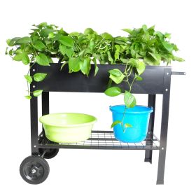 Mobile Metal Raised Garden Bed Cart with Legs (default: default title)