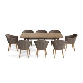 Alura Padua Dining Table Set (Option: SET-39A 9-pc)