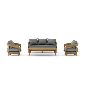 Toscana Deep Seating Swivel Set (Option: 4-pc)